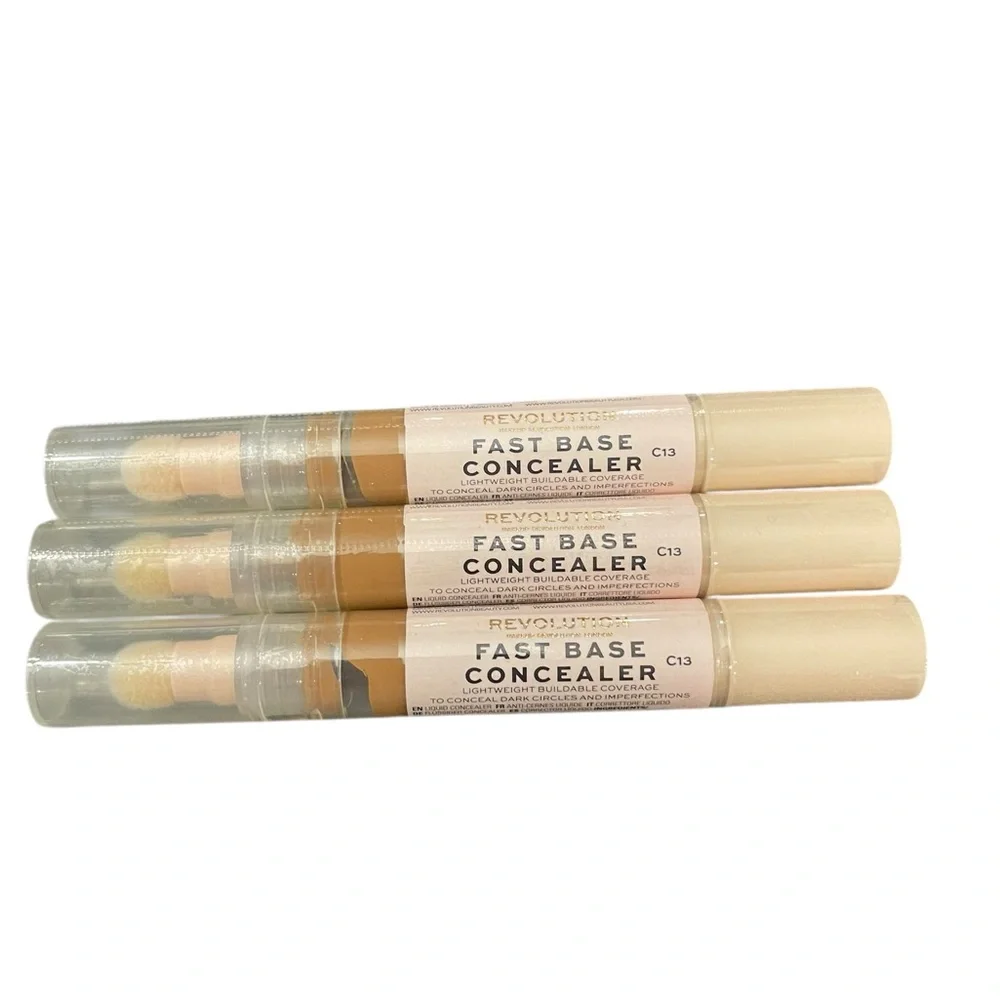 Makeup Revolution Fast‎ Base Concealer C13 Liquid Buildable Coverage Tan Medium